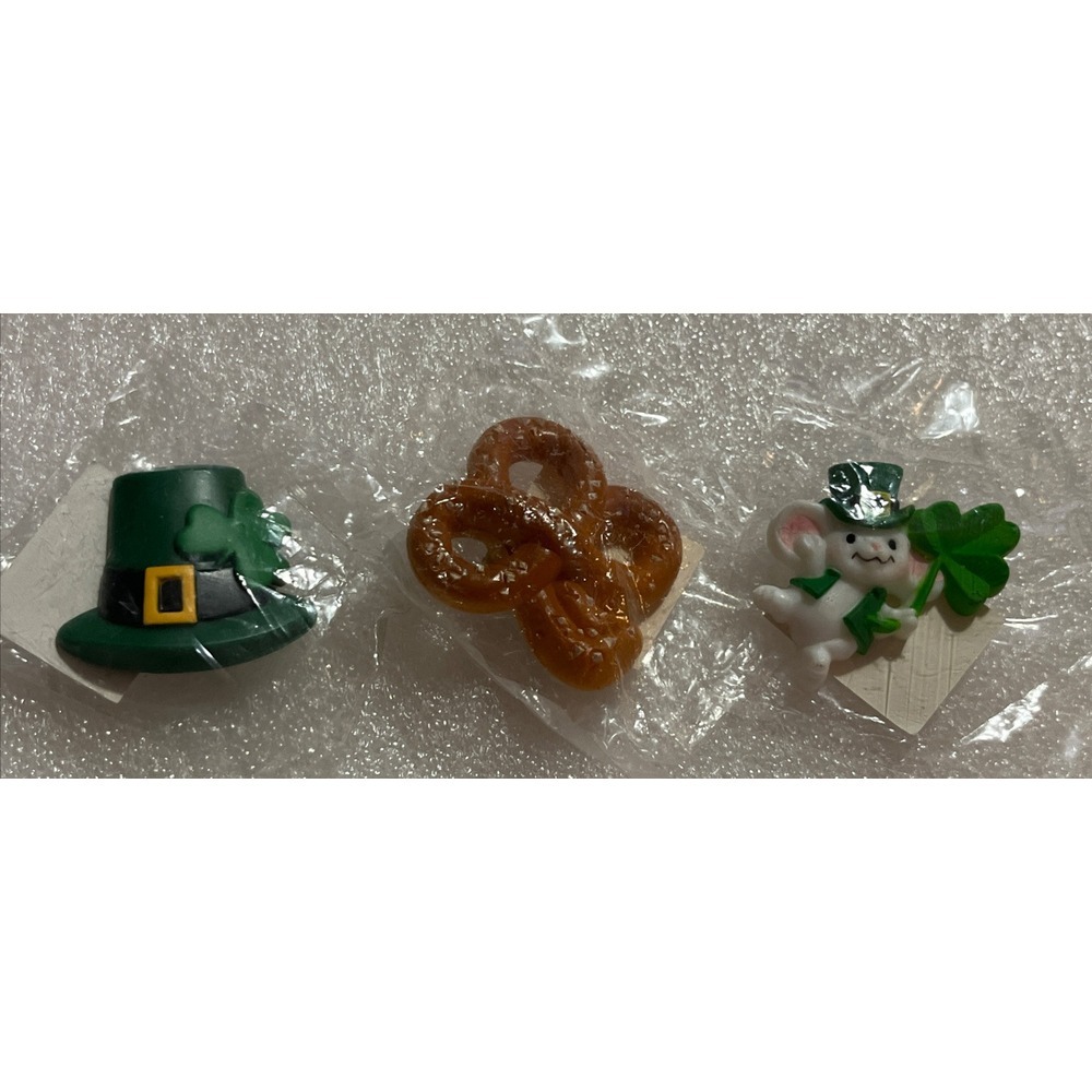 Hallmark‎ 1980's St Patrick's Day Pins ~ Vintage Collectibles ~ 3 Set NEW SEALED